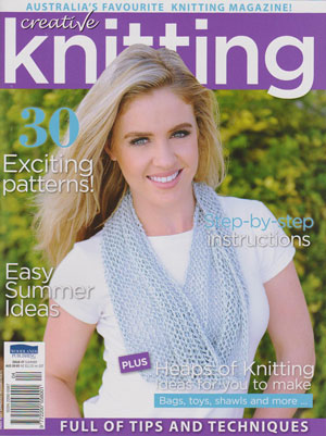 The cover of Creative Knitting issue 47, featuring our Silk Cowl