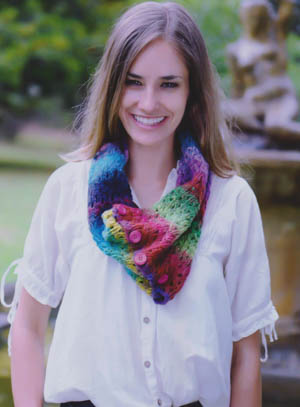 Image of our Noro Kureyon Button Up Cowl knitting kit