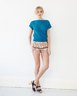 Debbie Bliss organic cotton yarn Lace and Knot Top for Women Leaflet 071