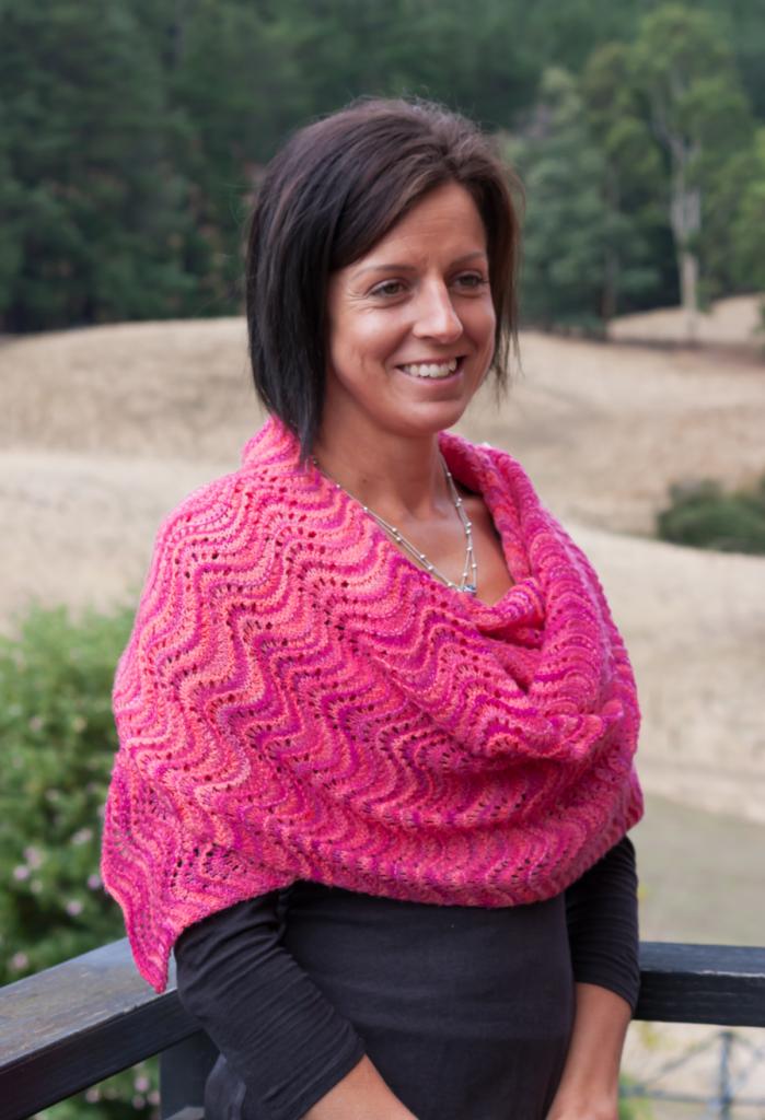 image of wrap in malabrigo knitting yarn