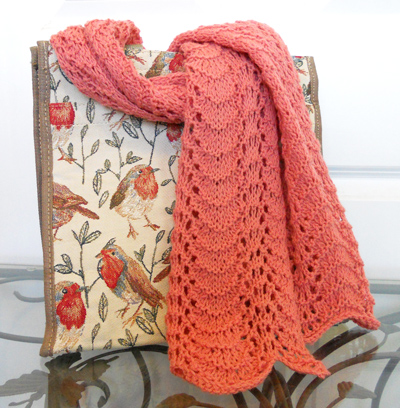 Coral Coast Scarf knitting kit in 5ply pure Australian wool knitting yarn