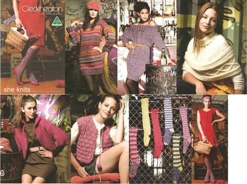 A selection of patterns inside 'She Knits"