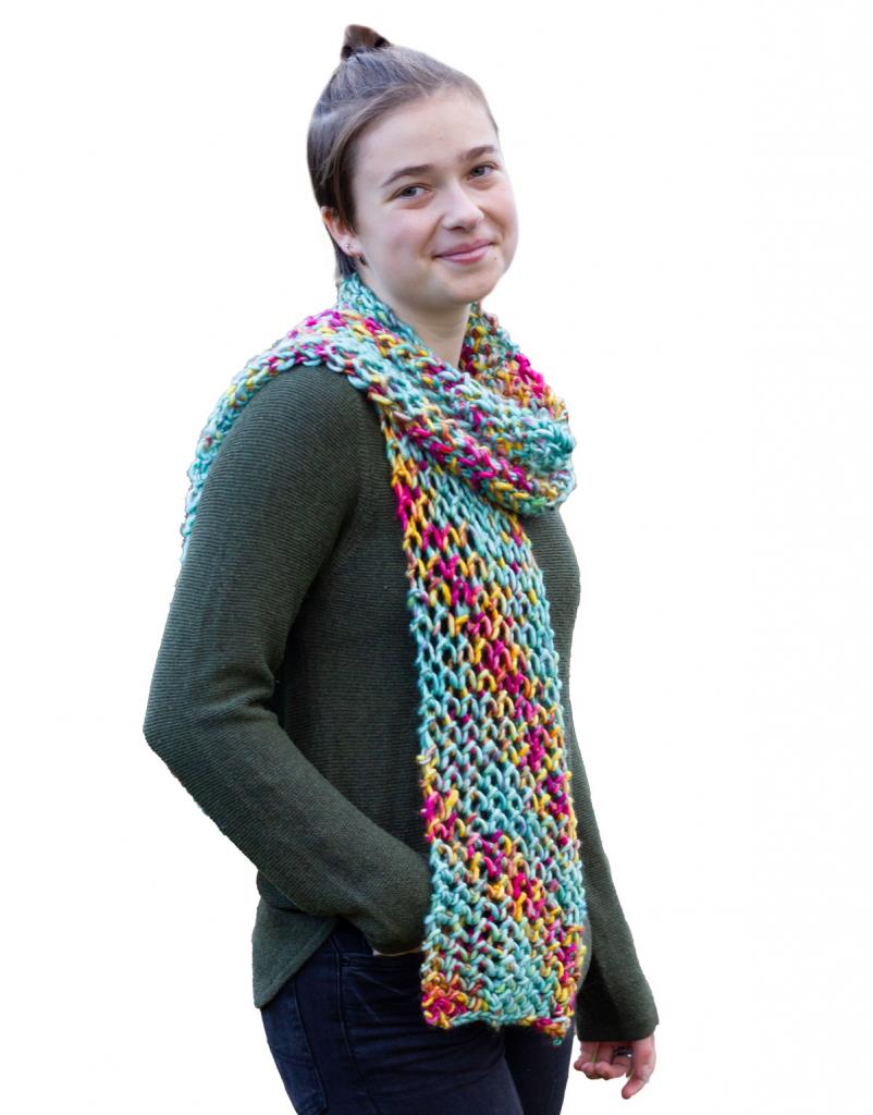 Fiori Grande hand-knitted Scarf